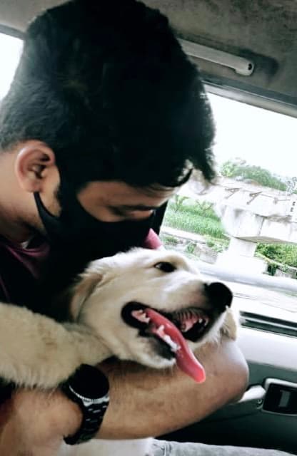 Hugging my doggo Neo